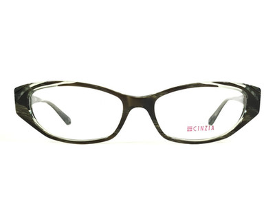 Cinzia Eyeglasses Frames CIN-5053 C1 Brown Green Cat Eye Full Rim 53-16-142
