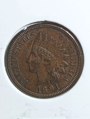 1891 Indian Head Cent 1c Higher Grade XF - Diamonds Penny Item F19M6