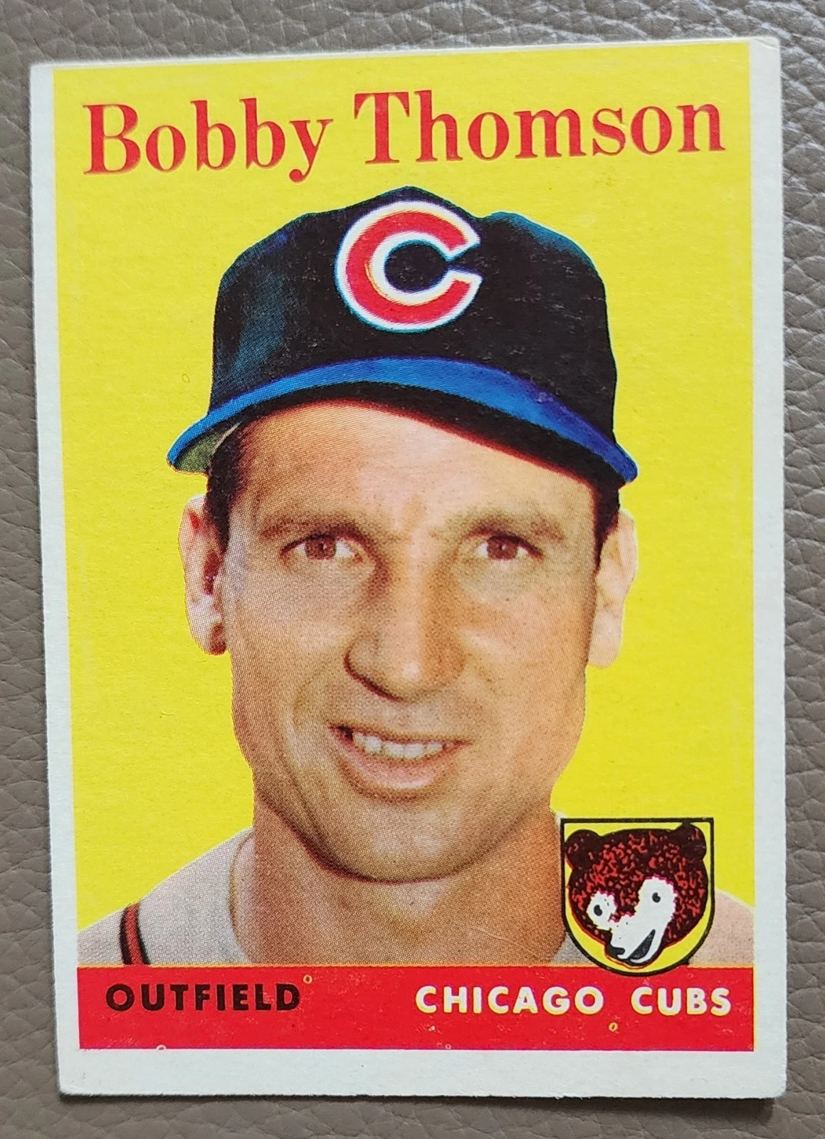 1958 Topps Bobby Thomson #430 Chicago Cubs NRMT