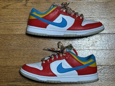 LeBron James X Fruity Pebbles X Nike Dunk Low Sneakers (Women s: 8 Men s: 6.5)
