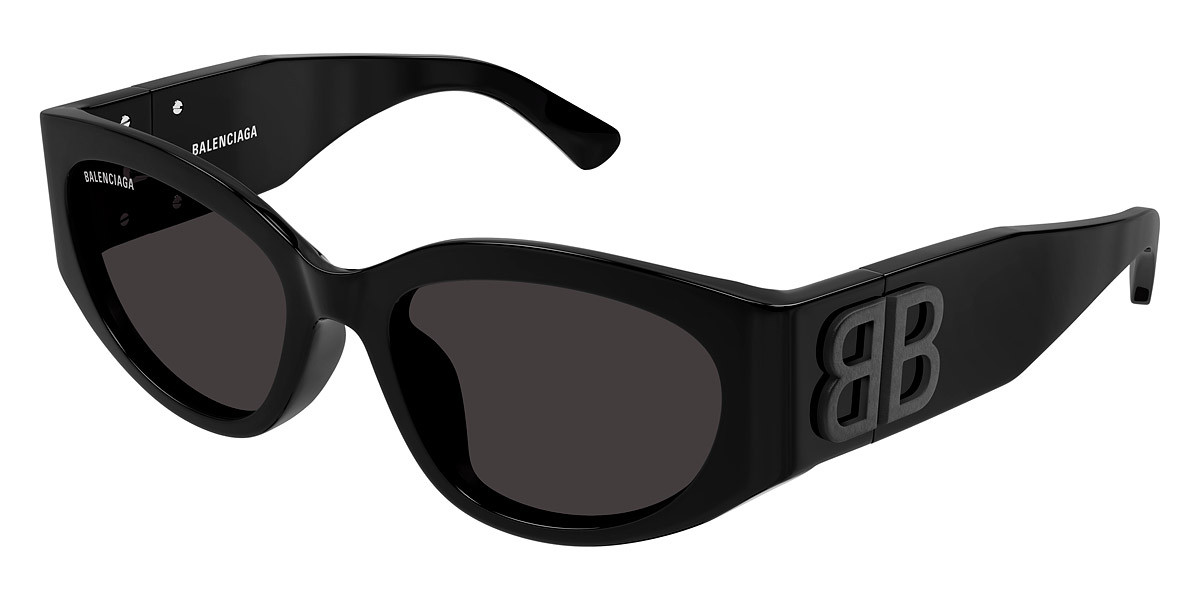 Balenciaga BB0324SK Sunglasses Women Black 55mm New 100% Authentic