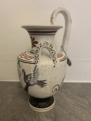 Handgefertigte Keramikvase im griechischen Stil guter Zustand dekorativ