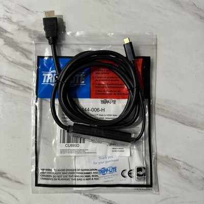 Tripp Lite U444-006-H4K6BM USB-C to HDMI Adapter M/M Black 6 ft. U444006H4K6BM