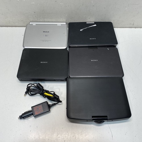 Sony Portable DVD Player Lot Mixed Brands 5 Piece Parts Repair