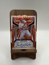 ZACH NETO 2023 LEAF METAL AUTO ORANGE WAVE #2/4 autograph ANGELS