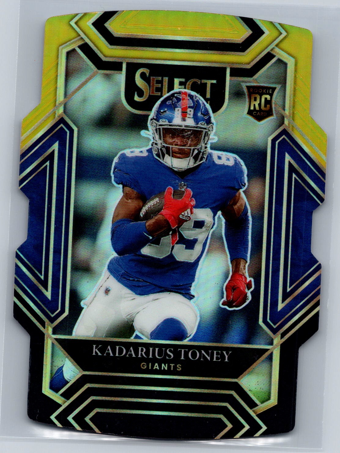 Kadarius Toney 2021 Panini Select Rookie Club Level Black and Gold Die Cut #252