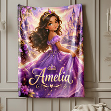 Personalized Princess Coral Fleece Blanket