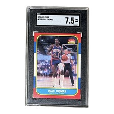 Vintage 1986-87 Fleer Isiah Thomas Rookie SGC 7.5 RC Detroit Pistons
