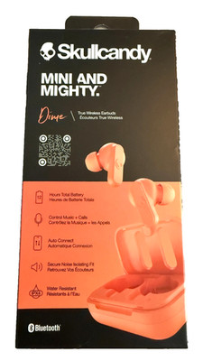 Skullcandy Dime Mini and Mighty Bluetooth Wireless Earbuds Orange - New!