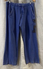 PINK Victoria Secret Y2K Blue Logo Straight Leg Sweatpants Size Small