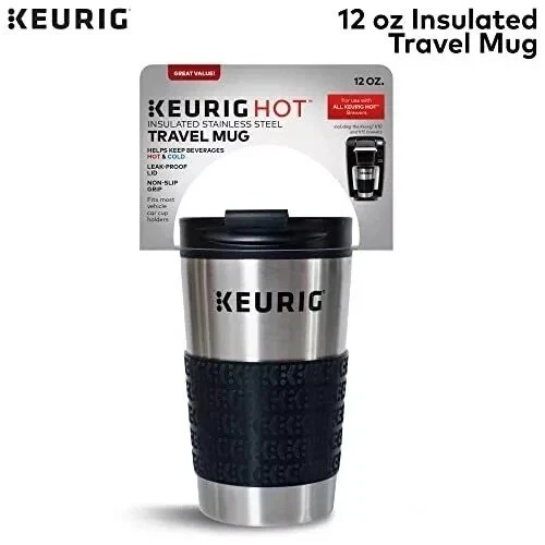 Caneca de viagem Keurig compatível com cafeteira K-Cup Pod pacote com 1 contagem de 1 aço inoxidável - Imagem 3 de 4