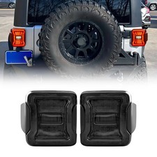 2x Smoked Led Taillights Wbrake Reverse Turn Signal For 07-18 Jeep Wrangler Jk