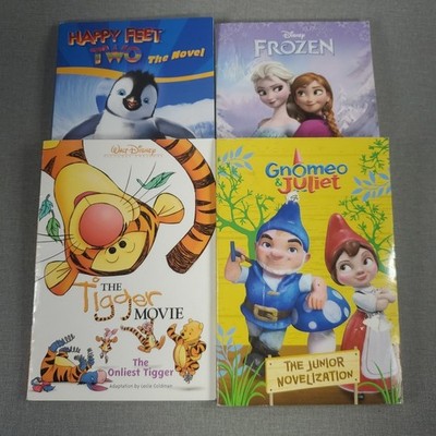 Frozen ~ Happy Feet Two ~ Gnomeo & Juliet ~ Tigger Movie ~ 4 Paperback Book Lot