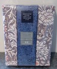 NEW William Morris 100% Cotton Queen Duvet Cover 3pc Set Double Bough Heather