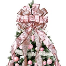 Christmas Tree Topper Christmas Wreath Bow, 52 13 inches Large Tree Toppers B...