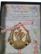 God Bless This Child Goldtone Crib Metal For Girl Made In U S A