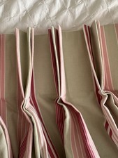 Laura Ashley Curtains - Irving Stripe - Raspberry Pink 2x105cmx120cm