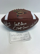 Coach Lloyd Carr  Chad Henne Mike Hart Signed Michigan Wolverines Football  