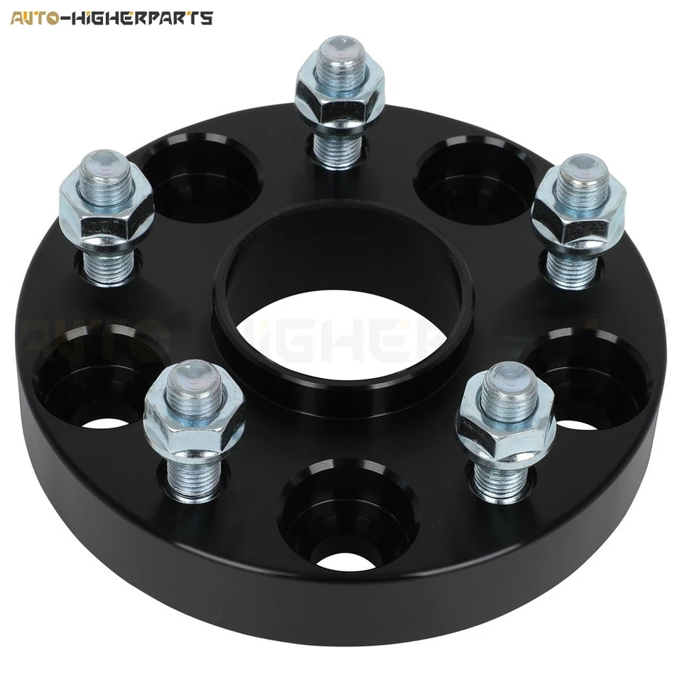 Espaciador de rueda centrado en buje de 1" 5x4,5 negro para Toyota Camry 1992-2022 Foto 3 de 4