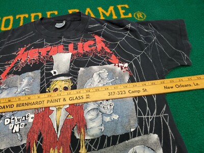 Vintage AUTHENTIC 1992 Metallica Damage Inc T-Shirt X-Large Double 