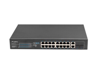 5901969429299 Lanberg Switch rack 19'' POE+ 16x 100MB /2X COMBO  GIGABIT ETH