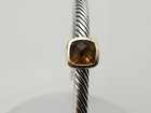 David Yurman Citrine Noblesse 4mm Cable Cuff Bracelet with 18K Gold size Small