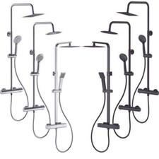 SHOWER Thermostatic Shower Mixer New Design Chrome&Matte Double Head Set