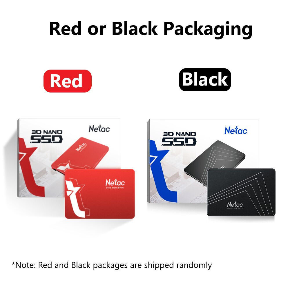 Netac 1TB 2TB 512GB 120GB Red Internal SSD 2.5'' SATA III Solid