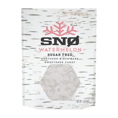 Watermelon KETO Xylitol Candy Chips SNØ 1LB Bag Sugar-Free Candy 2 Ingredients