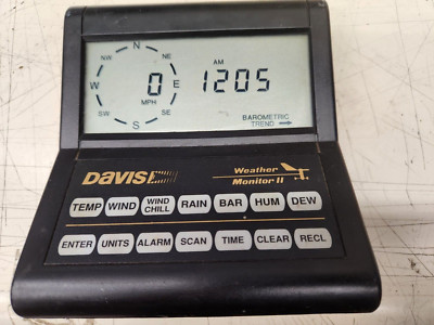 Davis Weather Monitor II Display. PN 7440. Made in USA ,Unit only, No pwr supply