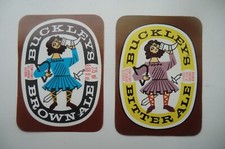 MINT PAIR BUCKLEY'S LLANELLI BROWN ALE & BITTER ALE BREWERY BEER BOTTLE LABELS