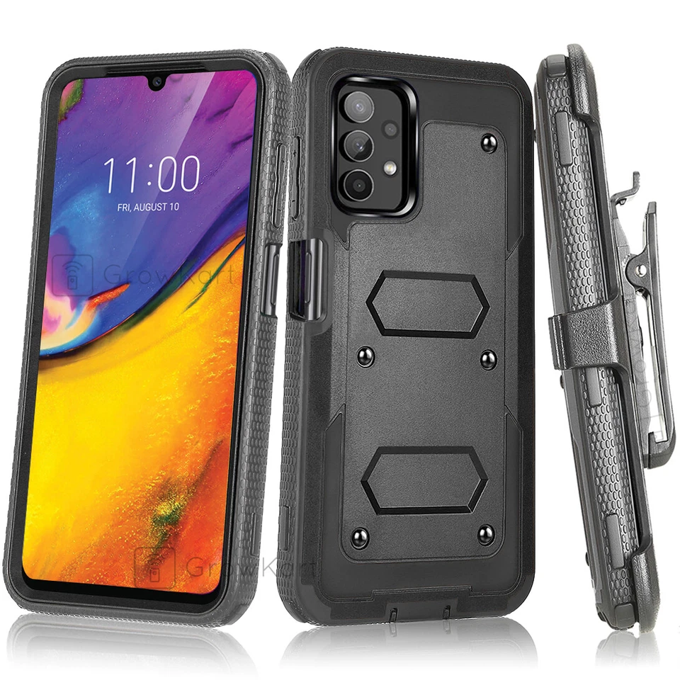 ARMOR TANK RUGGED Phone Case Cover Clip Stand Holster +BUILT IN SCREEN PROTECTOR - Image 3 of 4