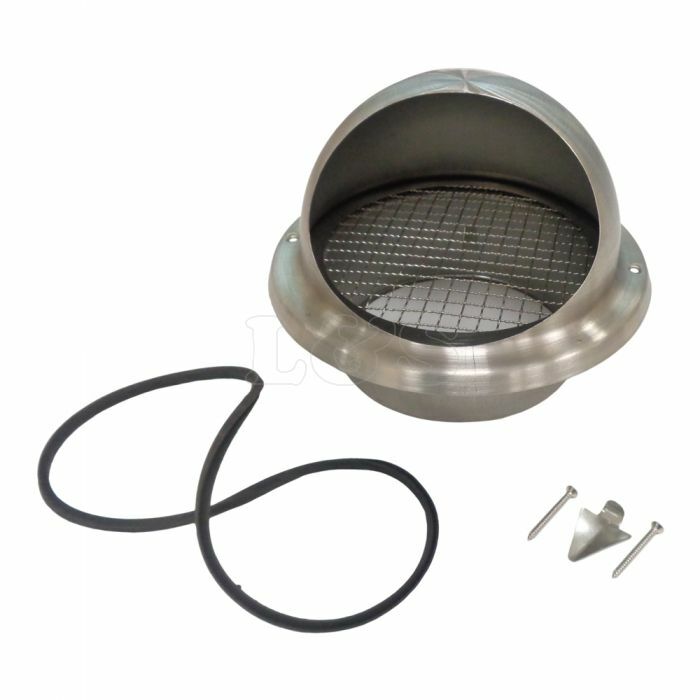 Bull-Nose Vent with Wire Grill 150mm Stainless Steel Suitable For Home Extractor