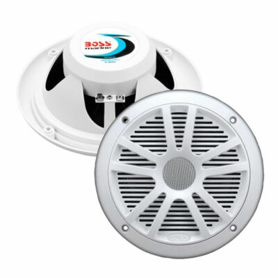 Boss MR6W Dual Cone 180W White Marine Audio SPEAKERS ONLY- Set Of  1910673377|