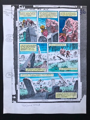 Tatjana Wood - Roots of Swamp Thing #5 ORIGINAL COLOR GUIDE 1974 DC COMICS