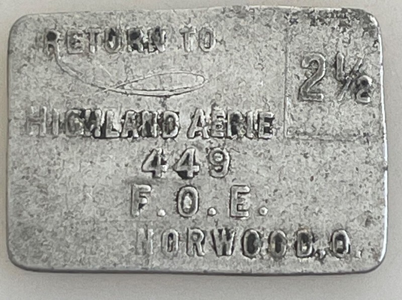 Fraternal Order of Eagles Return to Highland Aerie GF 2 1/2¢ Norwood Oregon