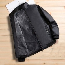 Men Warm Fleece Lined Coat Warm Jacket Windproof Flight Bomber Winter Waterproof