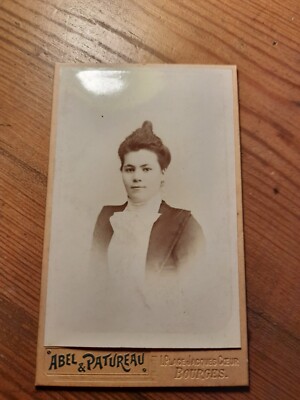 ALTES FOTO CDV ABEL UND PATUREAU BOURGES FRAU