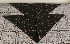 Set of 2 Pumpkins Stars Autumn Dog Bandanas MEDIUM LARGE Tie On Scarf Brand New