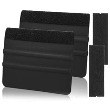 2Pcs Vinyl Squeegee Felt Edge Squeegee Car Tint Wrap Scraper Applicator Tool