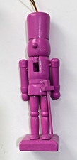 NEW KIRKLAND HOME PURPLE NUTCRACKER 5" WOOD ORNAMENT FREE SHIP