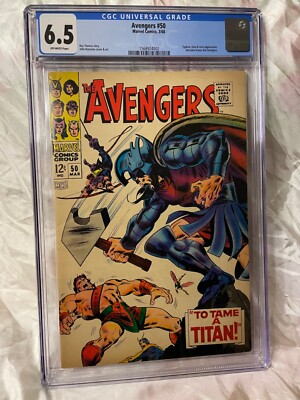 Avengers # 50 Marvel comics 3/1968 CGC 6.5 app. Typhon, Zeus, Ares 