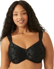 WACOAL 85567 Awareness Full Figure Seamless Underwire Bra 40H Black 
