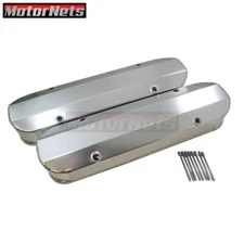 Pontiac Fabricated Aluminum Tall Valve Covers 1/4" Billet Rail 389 350 400 455