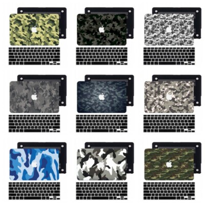 2026 For New Macbook Pro Air Millitary Camouflage Rubberized Hard Case +KB Cover