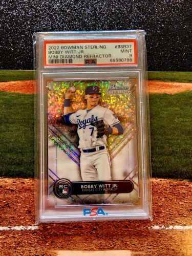 BOBBY WITT JR 2022 BOWMAN STERLING SPECKLE REFRACTOR 089/150 PSA 9 RC #BSR-37 JC - Picture 1 of 3
