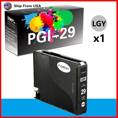 (1-Pack,LGY) PGI-29 PGI29 Ink Cartridge PGI29LGY for PIXMA Pro 1 1S Printer