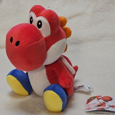 NWT Yoshi Yossy AC43 RED Yoshi DS Super Mario San-ei Plush 8'' Made in Japan 2018