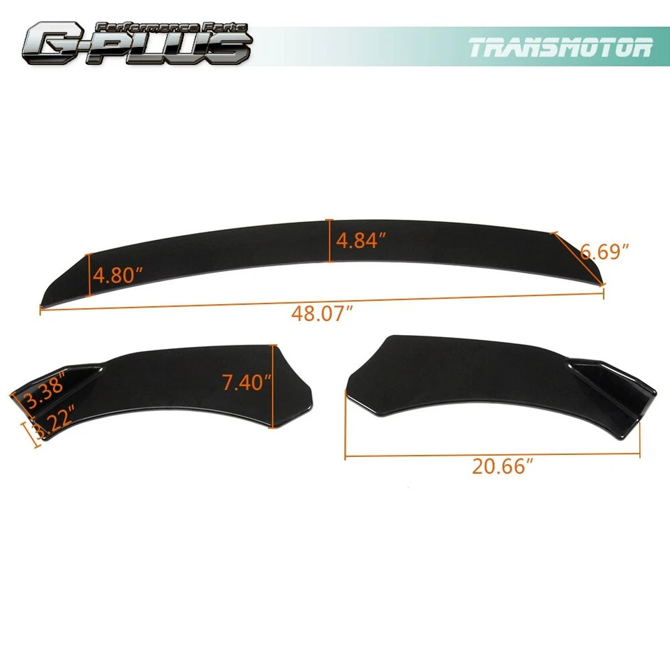 ADEQUADO PARA DIFUSOR UNIVERSAL DE QUEIXO INFERIOR SPOILER DIVISOR DE LÁBIOS PARA CARRO DIANTEIRO - Imagem 2 de 4