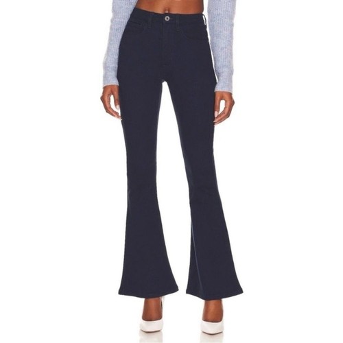 WeWoreWhat True Flare Jean Womens 24 French Navy High Waisted Denim Flared Leg